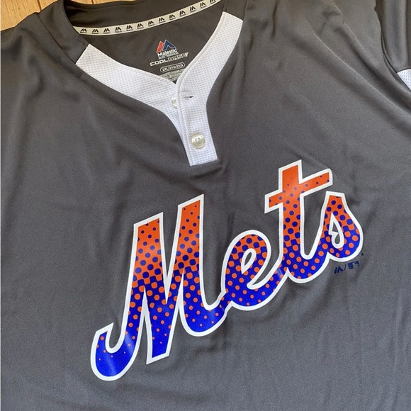 Majestic CoolBase New York Mets Jersey Green 2XL - Picture 3 of 6